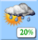 Cloudy, Light Rain Showers